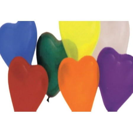 Balloon 6In Heart Carnival Ast