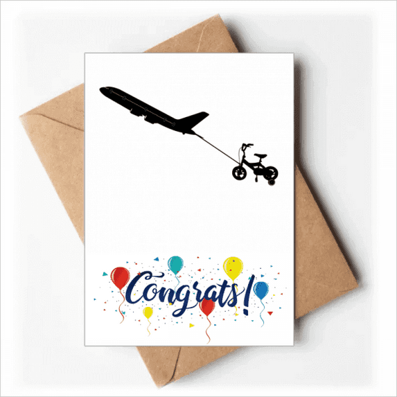 Balloon Aircraft Boy Car Connection Wedding Cards Congratulations Greeting Envelopes