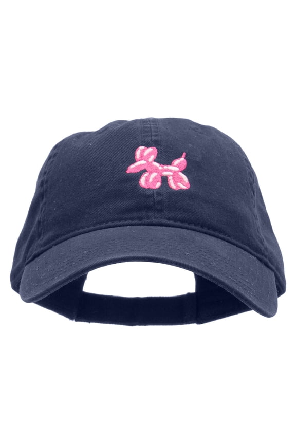 Balloon Animal Embroidered Garment Washed Cotton Twill Cap - Navy OSFM