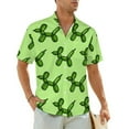 thumbnail image 1 of Balloon Animals Beach Shirt Colorful Print Hawaii Casual Shirts Mens Trendy Blouses Short, 1 of 5