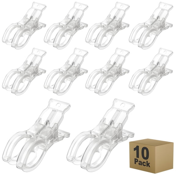 Balloon Arch Clips, 10 Pack Clear Spring Clamps for Balloons, Backdrops and Decorations