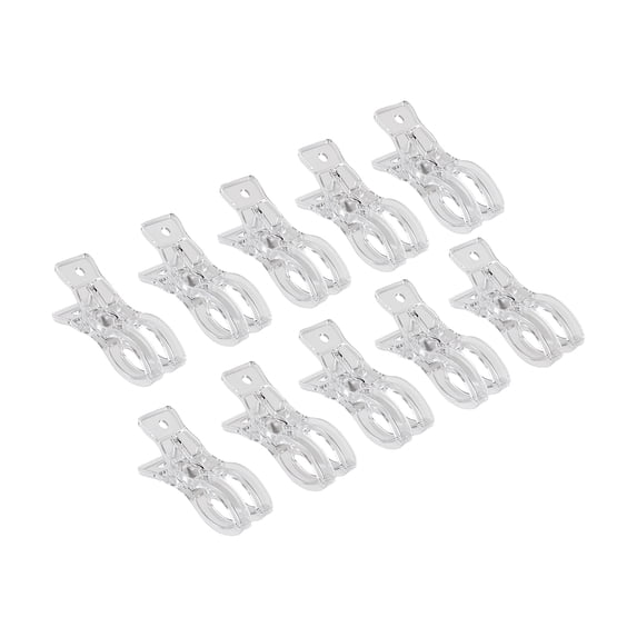 Balloon Arch Clips, Windproof Anti-slip Clear Plastic Clips, Pack of 10 Pieces, for DIY Birthday Wedding Baby Shower Holiday Party Garland Decoration and Outdoor Clothes Drying