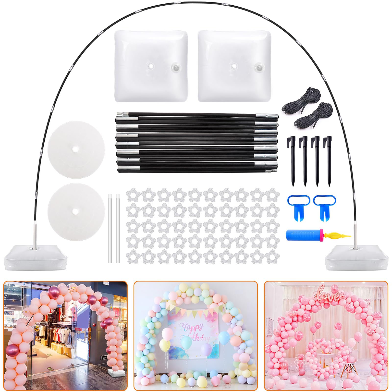 Balloon Arch Kit 9FT Height 10FT Width Adjustable Balloon Arch Stand 