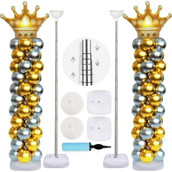 Balloon Arch Kit, 9ft Height Adjustable Balloon Arch Stand, Balloon Arch Frame with Base for Wedding Birthday Party