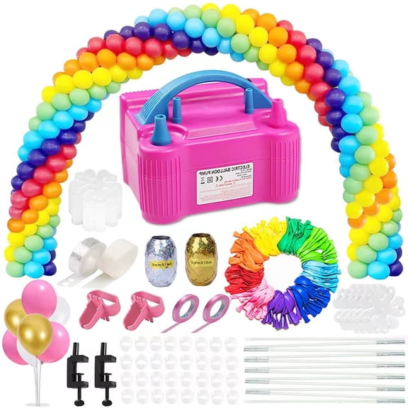 12 ft Table Arch Kit Party Decoration with 100 Balloons and Electric Pump