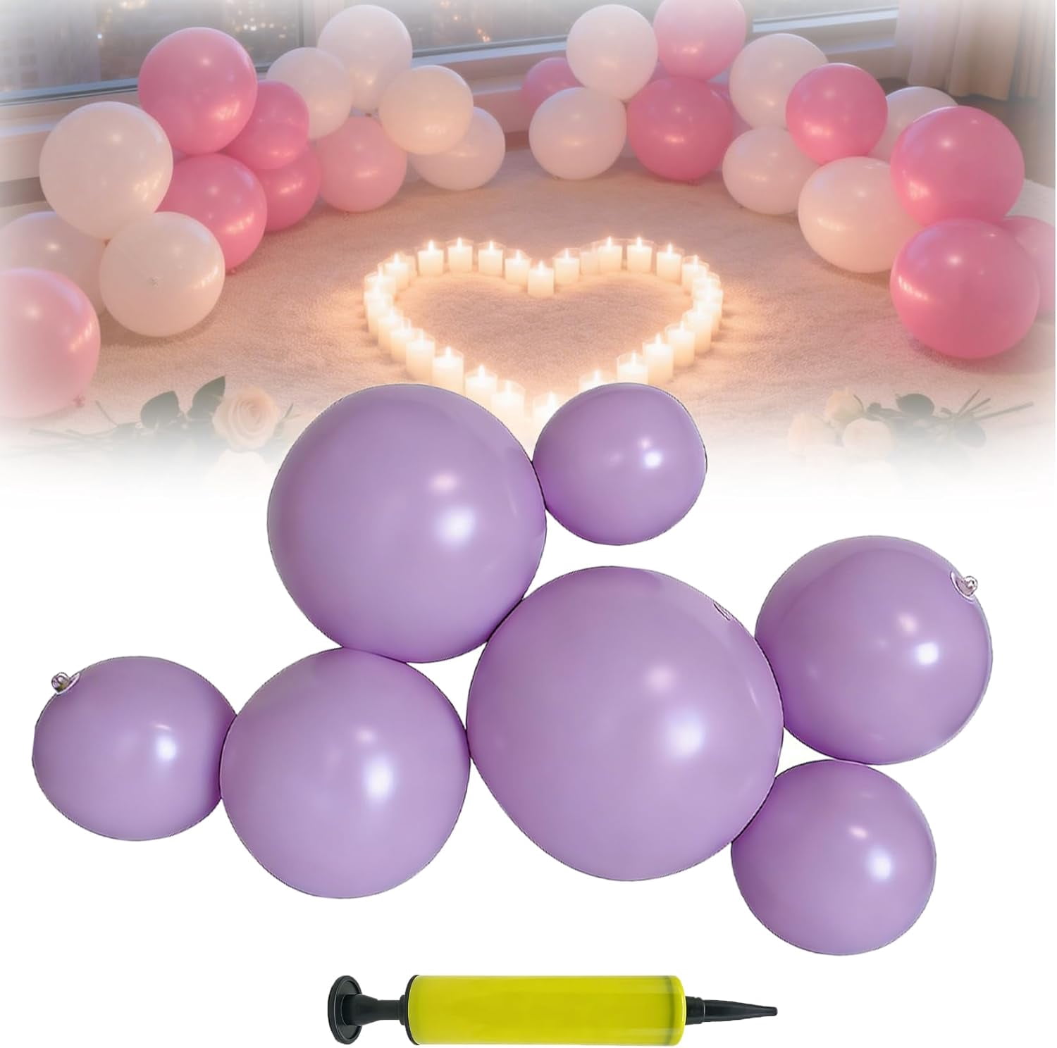 Balloon Arch Kit, Reusable Balloon Garland, Inflatable Balloon Garland Arch Kit, 7 Linked PVC Balloons, Quick Inflate & Easy Setup for Birthdays, Weddings & Events
