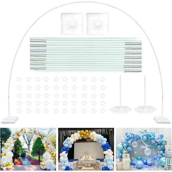 Balloon Arch Stand Kit, 10FT Wide & 7.5FT High Adjustable Balloon Arch Frame, Ideal For Party Decorations, Not Include Balloons