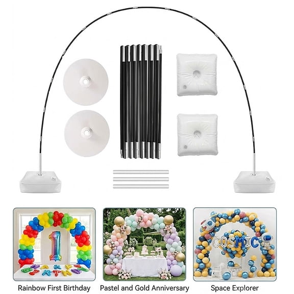 Balloon Arch Stand Kit, 10FT Wide & 7.5FT High Adjustable Balloon Arch Frame, Ideal For Party Decorations