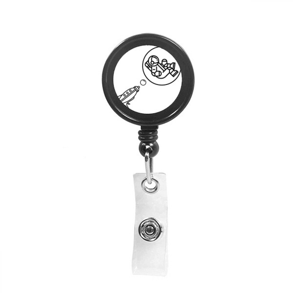 Balloon Astronaut Bubbles Retractable Keychain Badge Holder ID Badge