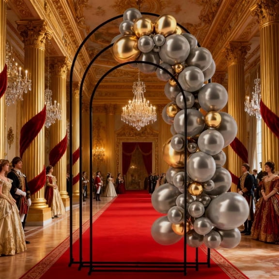 Balloon Backdrop Arch Stand Set,Metal Arch Backdrop Stand Set of 3,Wedding Arch Frame