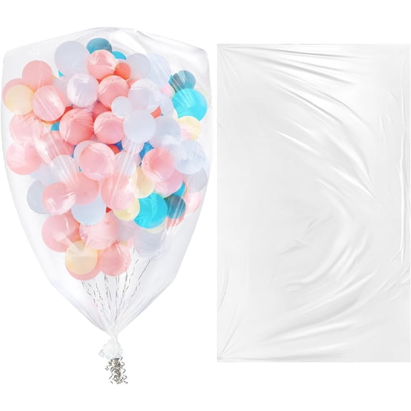 Balloon Bags (2Pcs),Big Plastic Balloon Storage Bag,Reusable,Giant Carrying Storage Bags for Wedding Birthday Party Supplies