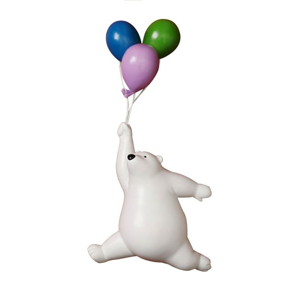 Balloon Bear Figurine for Creative Resin Cute Animal Statue Nordic Style Ornamen