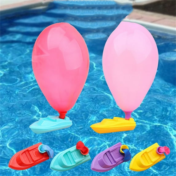 Balloon Boats - Boat Race Toy, Balloon Powered Boat | Balloons Powered Boat Toy, Bath Time Balloon Toy, Recoil Boat Ships Funny Educational Scientific Tools for Boys and Girls Random Color