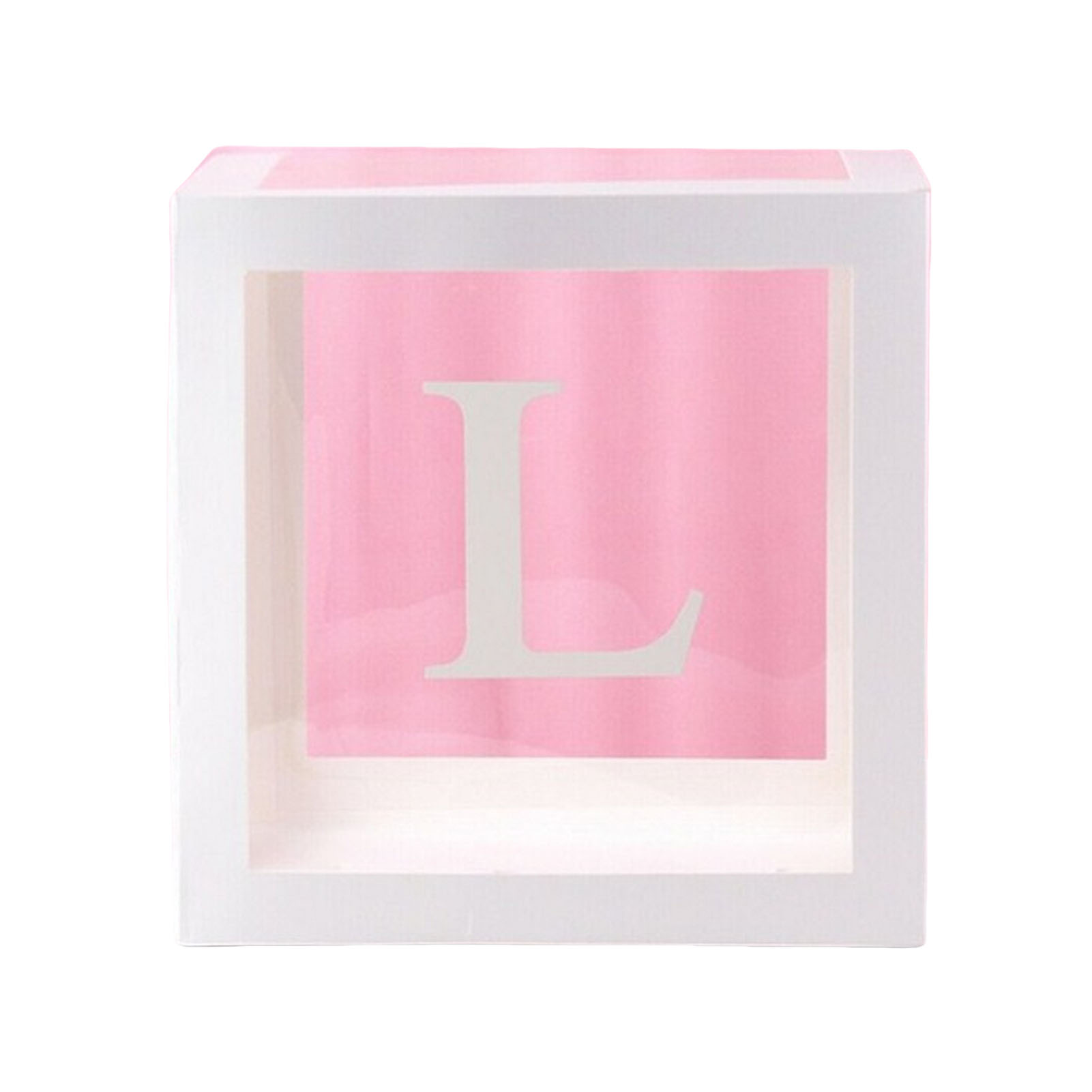 Balloon Box Reusable Clear Paper Box with Letter Stackable DIY Assembly ...