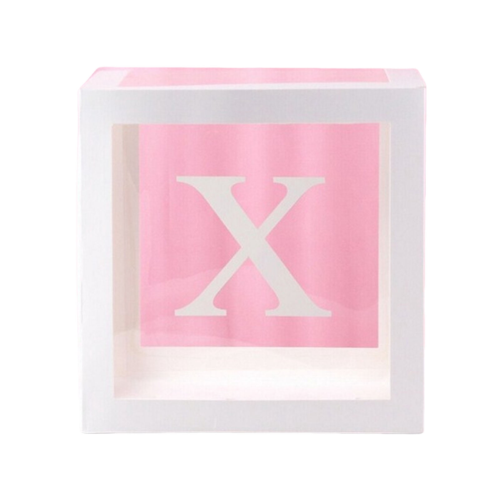 Balloon Box Reusable Clear Paper Box with Letter Stackable DIY Assembly ...
