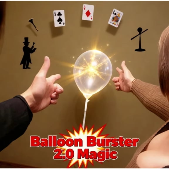 Balloon Burster 2.0 Magic Trick | Remote Control Balloon Popped Mind Reading Illusion Gimmick Prop for Magicians Stage