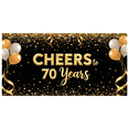 thumbnail image 1 of Balloon Cheers 70 Years Celebration Banner for Special Events Anniversary Party Supplies Decorations Backdrop Photography Props Background, 1 of 8