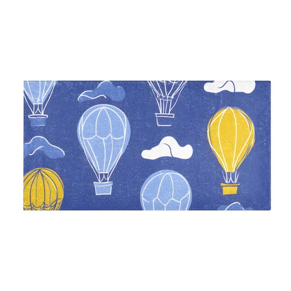Balloon Cloud Pattern Bath Mat 39x20 Inch Soft Absorbent Non-Slip Plush Bathroom Rug for Floor