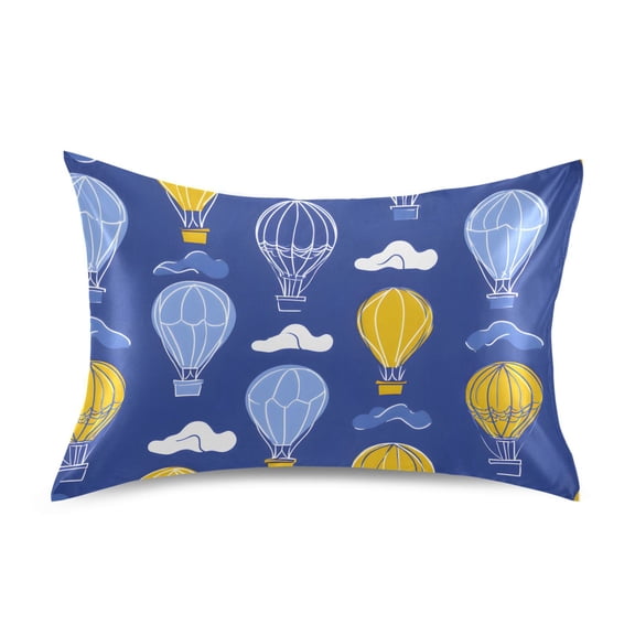 Balloon Cloud Pattern Pillowcase Standard Size Luxury Silky Soft Wrinkle Resistant Envelope Closure 20x26in