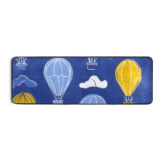 Balloon Cloud Pattern Runner Rug 24x72 Inch Cushioned Non Slip Soft Absorbent Floor Mat
