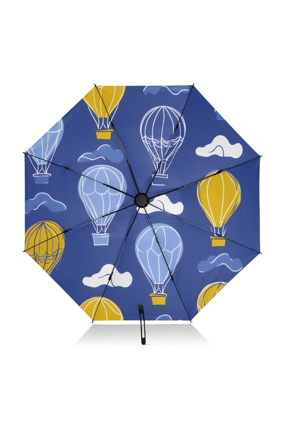 Balloon Cloud Pattern Umbrella Folding Sun Umbrella Travel Auto Open Close Large UV50+ 40in