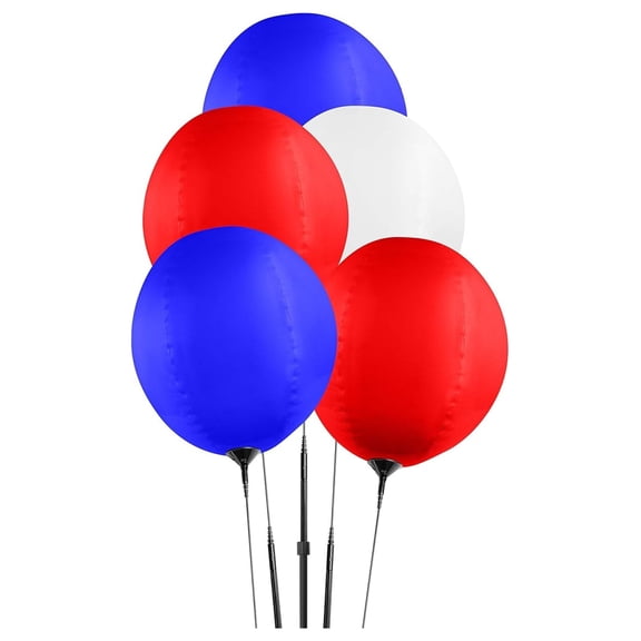 Balloon Cluster Kit - Red White & Blue - Reusable Balloon Bouquet with Ground Spike - Patriotic Party Decorations - 4th of July, Memorial Day, Labor Day