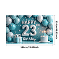 thumbnail image 1 of Balloon Decoration Happy 23rd Birthday Banner Gift Design Cake Decoration Star Pattern for Birthday Party Event Celebration, 1 of 6
