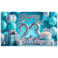 thumbnail image 1 of Balloon Decoration Happy 23rd Birthday Banner Gift Design Cake Decoration Star Pattern for Birthday Party Event Celebration, 1 of 7