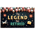 thumbnail image 1 of Balloon Design Retirement Banner Decorative Airplane Celebration for Office Party Indoor Decoration Retirement Celebration Event, 1 of 9