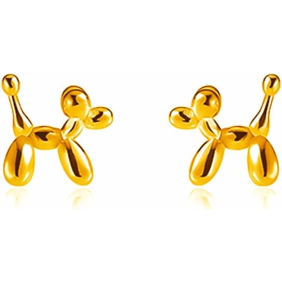 Balloon Dog Cartilage Stud Earrings for Women Dainty Cute Minimalist Pet Animal Tiny Balloon Dog Stud Piercing Earring Birthday Party Fashion Statement Jewelry