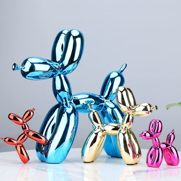Balloon Dog Sculpture  Decor Collectible Figurines Funky Statues for Bedroom Trendy Animal Decor for Coffee Table Living Room Decor