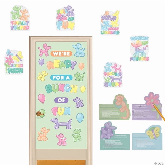 Balloon Dog-Themed Teacher Happy Mail & Classroom Decorating Kit - 15 Pieces