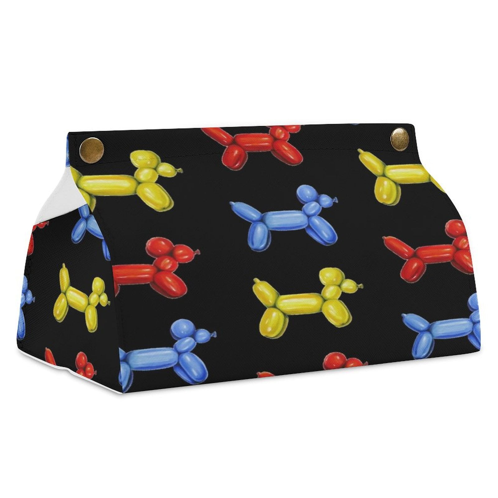 Balloon Dogs, Black Background Rectangular PU Leather Tissue Box Paper ...