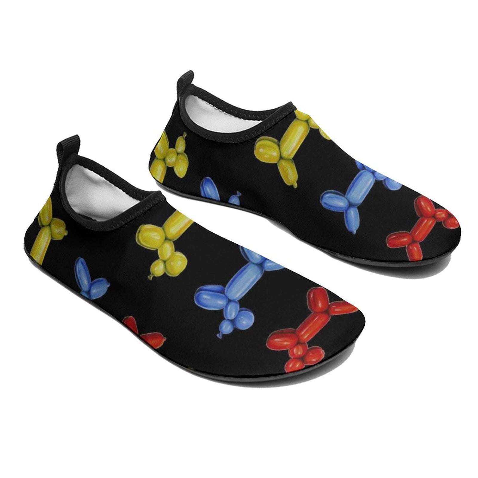 Balloon Dogs, Black Background Water Shoes Beach Slip-on Shoes for Men ...