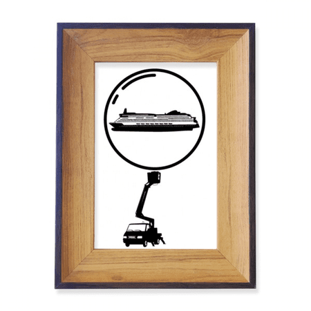 Balloon Ferry Transport Vehicle Photo Frame Exhibition Display Art Desktop Painting