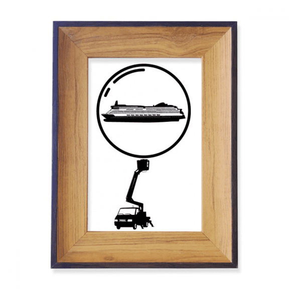 Balloon Ferry Transport Vehicle Photo Frame Exhibition Display Art Desktop Painting