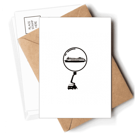 Balloon Ferry Transport Vehicle Postcards Envelopes Blank Note Cards Mailing