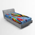 thumbnail image 1 of Ambesonne Balloon Fitted Sheet, Colorful Air Travel, Twin XL Size, Multicolor, 1 of 2