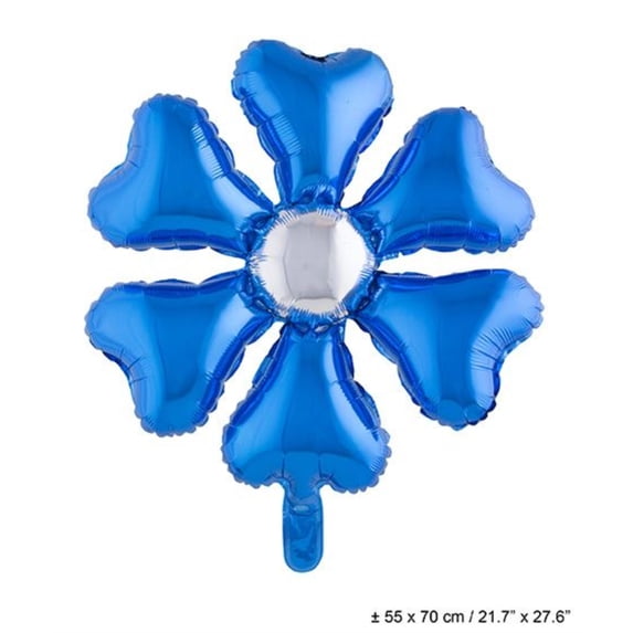 Balloon-Foil-Blue Flower-21x27" (air-filled)