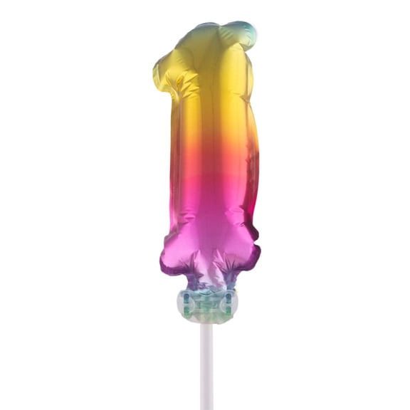 Balloon-Foil-Cake Topper-Number 1-5"-Rainbow