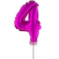 thumbnail image 1 of Balloon-Foil-Cake Topper-Number 4-5"-Pink, 1 of 1