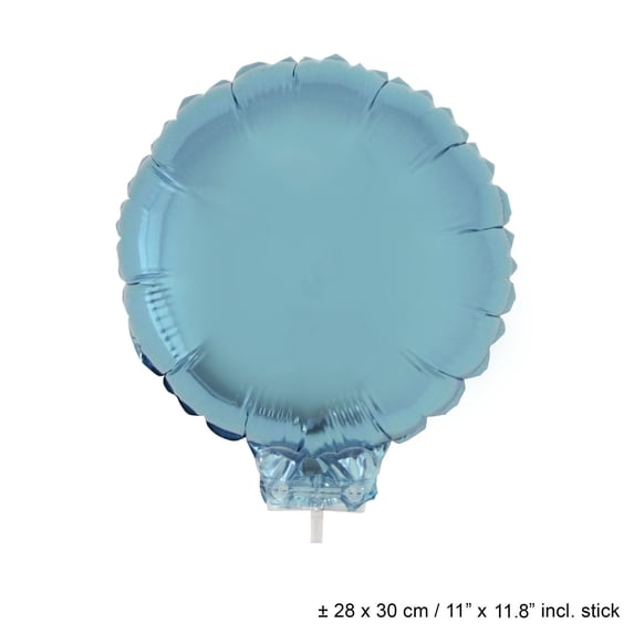 Balloon-Foil-Circle-11"x12"-Lt. Blue