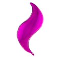 thumbnail image 1 of Balloon-Foil-Curved Taper-Pink, 1 of 1