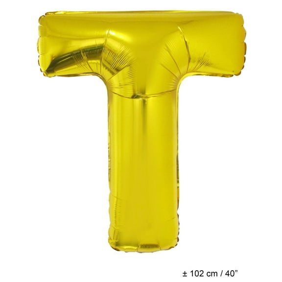 Balloon-Foil-Letter T-40"-Gld