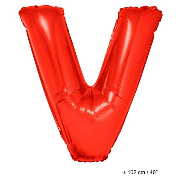 Balloon-Foil-Letter V-40"-Red