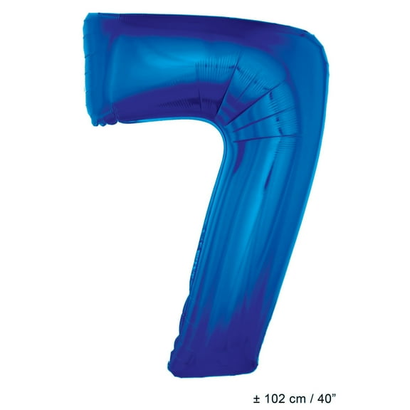 Balloon-Foil-Number 7-40"-Blue