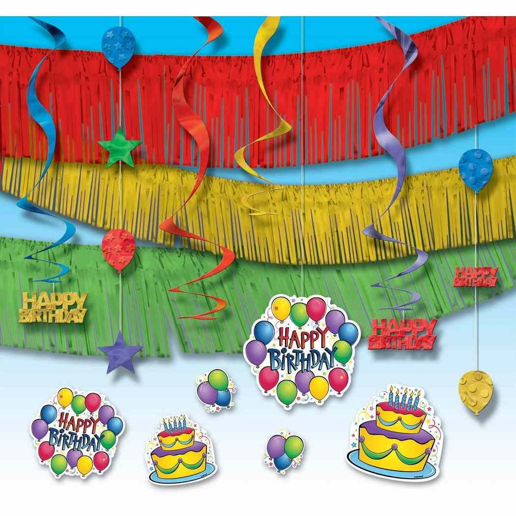 Balloon Fun Streamers Bright Colors Birthday Party Giant Room Decorating  Kit - Walmart.com, image size:1050x1050