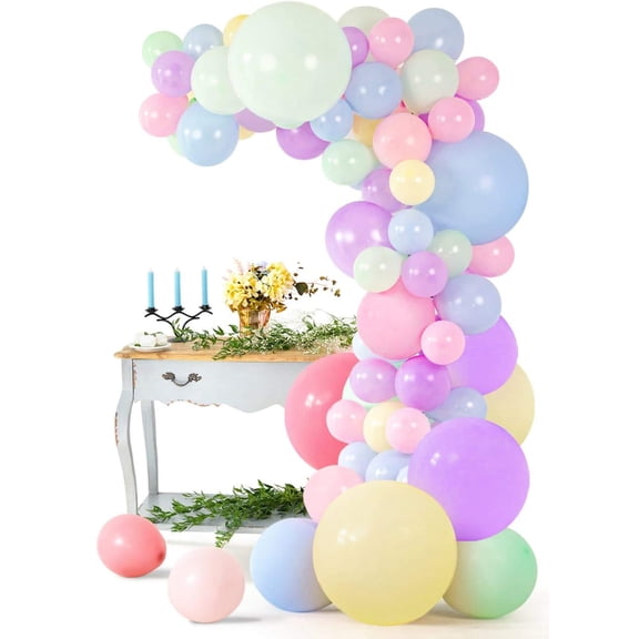 Balloon Garland Kit incl 36 inch Giant Latex White Pink Rose Gold Confetti Balloons Arch Kit for Birthday Baby Shower Wedding Bachelorette DIY Kit Backdrop Party Supplies Decorations