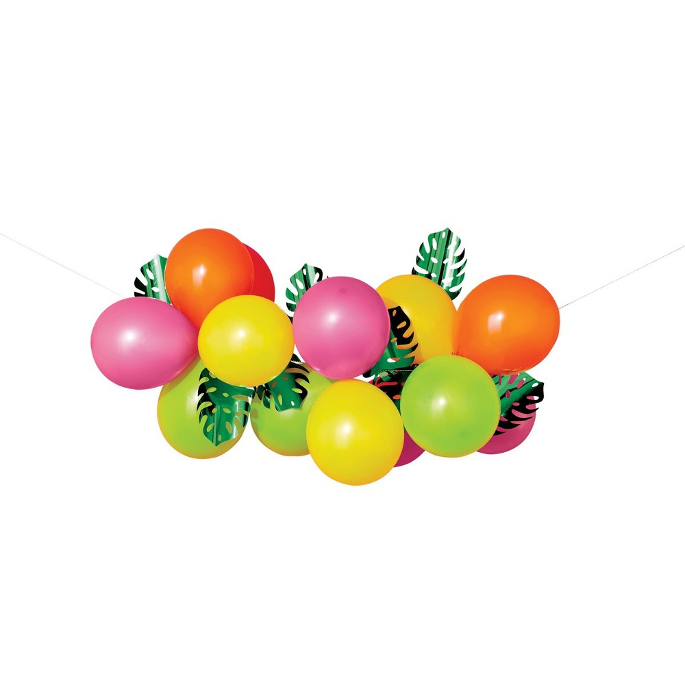 Balloon Garland with Leaves Green Sun Squad
