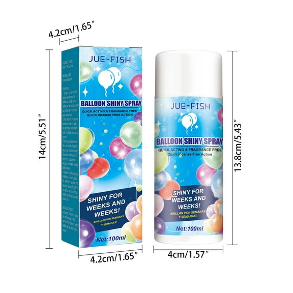 Balloon Glitter Spray 100ml Instant Glitter Spray for Balloons Shine Metallic Aerosol Paint Party Decor Wedding Helium-Safe Non-Toxic formula Metallic Aerosol